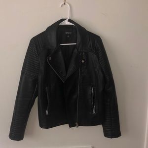 Topshop faux leather jacket